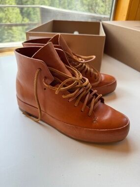 FEIT Hand-Sewn High Top Natural Tan Leather EU 37 Edition 6/60
